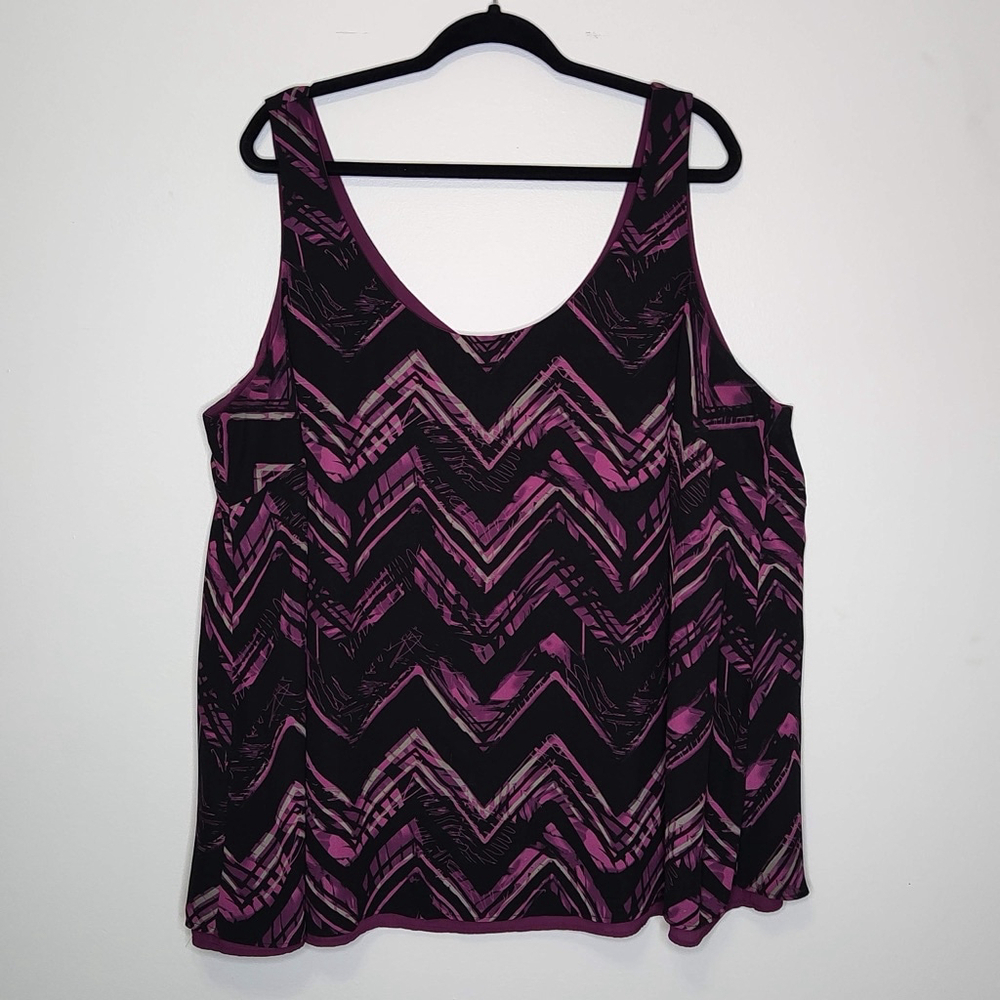 *3 for $30* Purple Chevron Camisole - Cami Tank Top